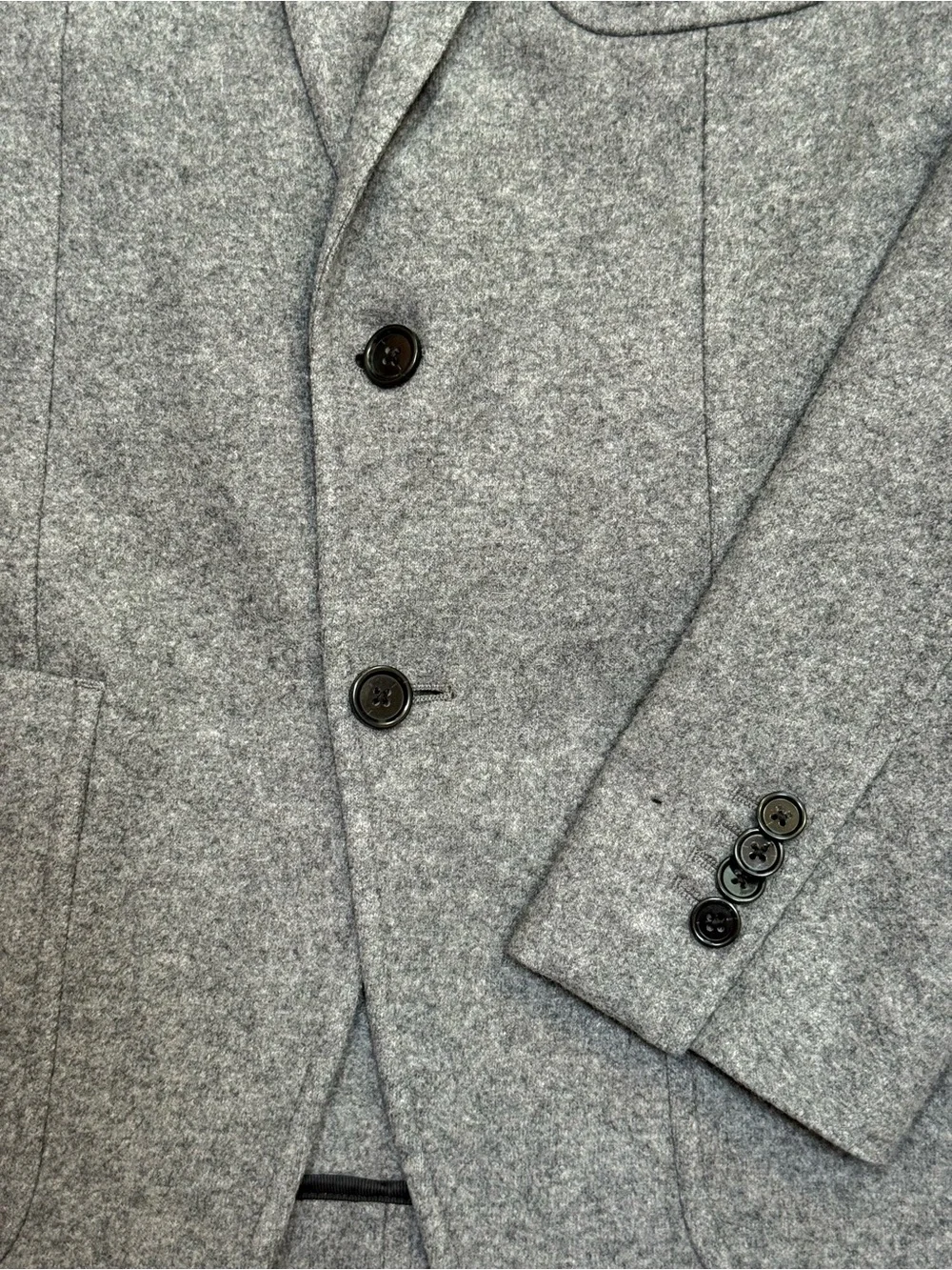 Banana Republic Mens Slim Fit Wool Blend Gray Blazer Italian Fabric Jacket 38R